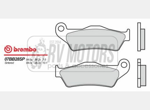 Тормозные колодки BREMBO BRM 07BB28SP