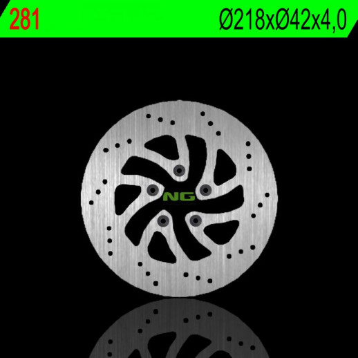 Гальмівний диск NG передній ITALJET JACKPOT 125 01, JUPITER 125 02, MILLENIUM 125 00-02 (5X6,5MM) NG281