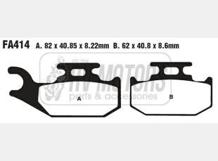 Тормозные колодки EBC FA414TT
