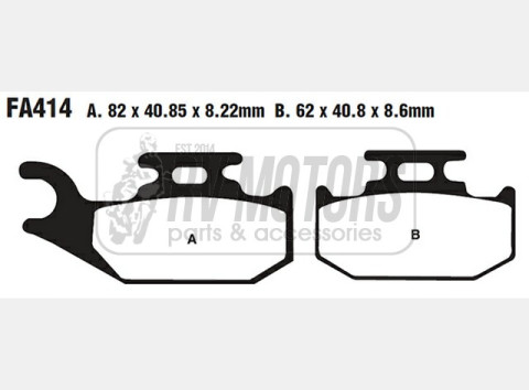 Тормозные колодки EBC FA414TT