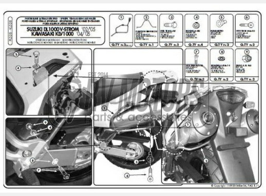 Кріплення кофра KAPPA (без майданчика) Suzuki DL 1000 V-Strom KL528
