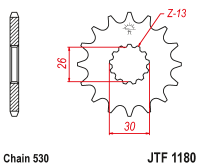 Приводная звезда JT JTF1180.17 (PBR 2090) 