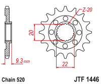 Приводная звезда JT JTF1446.13SC (PBR 2146)