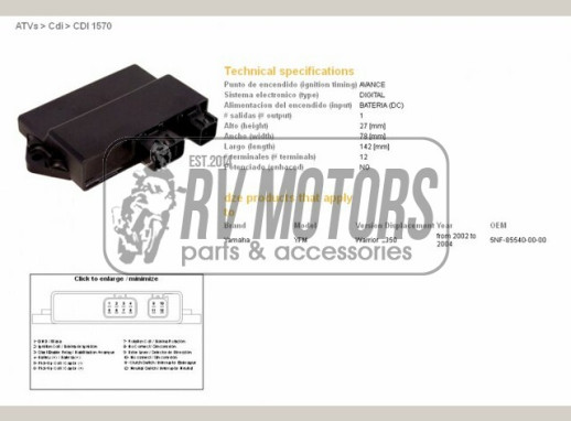 Комутатор YAMAHA YFM350 WARRIOR 02-04 DZE ELEKTRYKA 1570-01