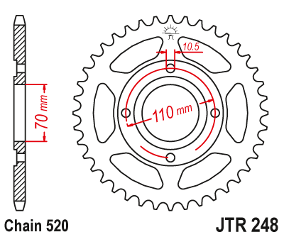 Приводная звезда CHT 248.44 (JTR248.44)