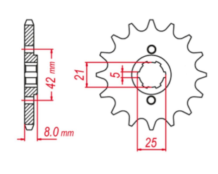 Приводная звезда YAMAHA XT 600 '83-'89, TT600 '83-'97 (+1) GROSSKOPF 57515G (JTF575.15)