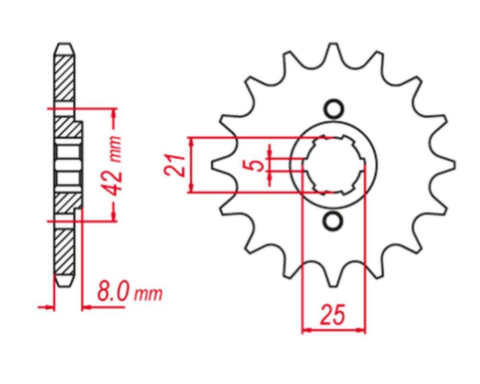 Приводная звезда YAMAHA XT 600 '83-'89, TT600 '83-'97 (+1) GROSSKOPF 57515G (JTF575.15)