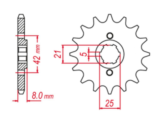 Приводная звезда YAMAHA XT 600 '83-'89, TT600 '83-'97 (+1) GROSSKOPF 57515G (JTF575.15)