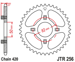 Привідна зірка HONDA ATC/TRX 70 '82-87' XL/XR 75/80 '74-84' JT JTR256.40