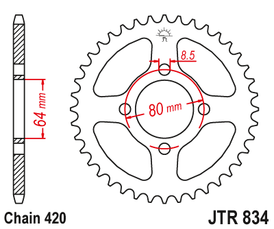 Приводная звезда JT JTR834.35 (PBR 834)