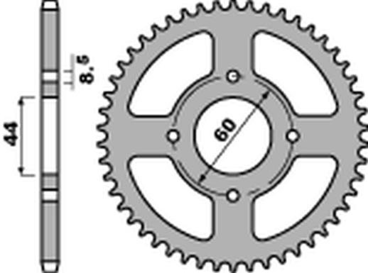 Приводная звезда YAMAHA DT 50R '78-'95 PBR 83252F (JTR832.52)