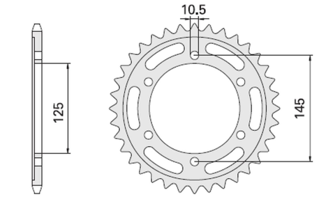 Приводная звезда YAMAHA FZ 750 CHT 86544K (JTR865.44)