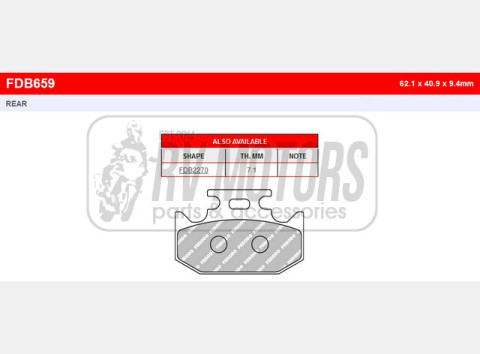 Тормозные колодки FERODO FDB659P