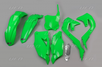 Комплект пластика UFO KAWASAKI KXF 250 '21, KXF 450 '19-21 (зелёный) (KA227AFLU) KAKIT227AFLU