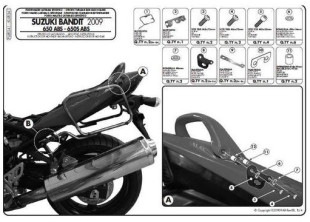 Крепления под боковые кофры KAPPA Monokey Suzuki Bandit KLXR541