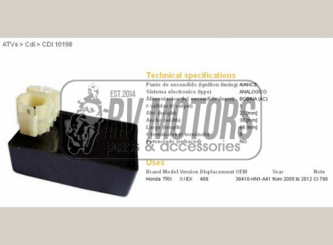 Коммутатор HONDA TRX400EX/X 05-12 DZE ELEKTRYKA 10198-01