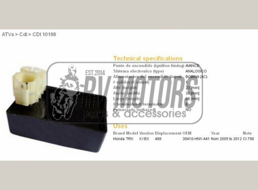 Комутатор HONDA TRX400EX/X 05-12 DZE ELEKTRYKA 10198-01