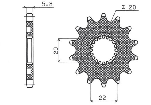 Привідна зірка SUNSTAR 38814 (JTF1590.14)