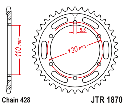 Привідна зірка JT JTR1870.44 (PBR 4372)
