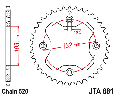 Приводная звезда JT JTA881.38 (PBR 4515)
