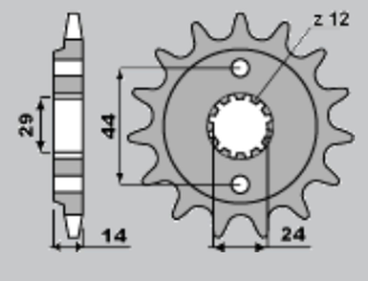 Приводная звезда HONDA VT 750 C '97-'04 JR 34817 (JTF1372.17)