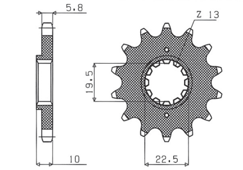 Приводная звезда SUZUKI DRZ 400, DR 350, RM 250 SUNSTAR SUN32314 (JTF432.14)