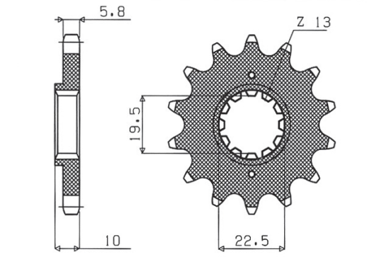 Приводная звезда SUZUKI DRZ 400, DR 350, RM 250 SUNSTAR SUN32314 (JTF432.14)
