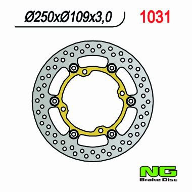 Гальмівний диск передній NG KAWASAKI KXF 250/450 '03-'14 (250X109X3) (4X9,5MM) NG1031