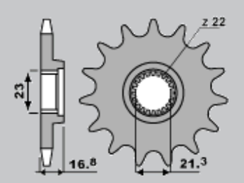 Приводная звезда YAMAHA XJ 600 DIVERSION '92-'05 CHT 44316K (JTF582.16)