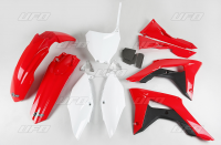 Комплект пластика UFO HONDA CRF 250R '18-'20, CRF 450R '17-'20 (белый/красный) HO123E999