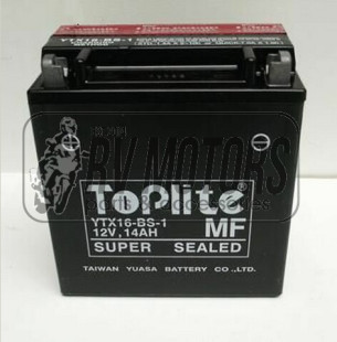 Аккумулятор TOPLITE YTX16-BS-1