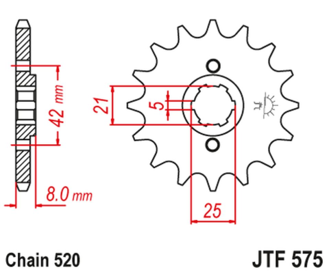 Приводная звезда YAMAHA XT 600 '83-'86, TT600, XT550 JT JTF575.13