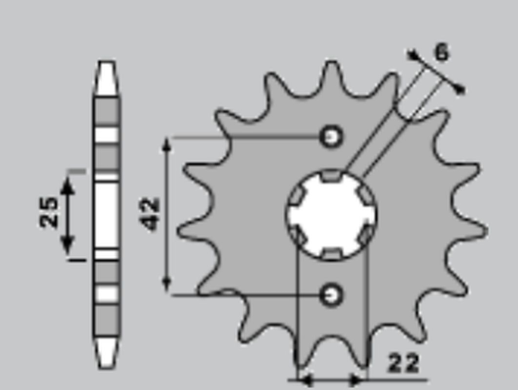 Приводная звезда HONDA CB 400 FOUR, CB 450SC PBR 2781718NC