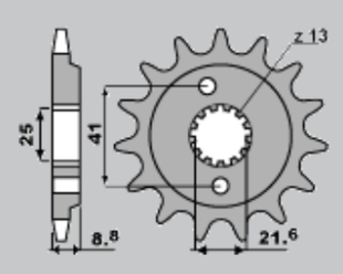 Приводная звезда HONDA XR 600R '91-'00, POLARIS 500 JR 35013 (JTF1309.14)