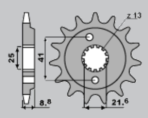 Приводная звезда HONDA XR 600R '91-'00, POLARIS 500 JR 35013 (JTF1309.14)