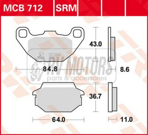 Тормозные колодки TRW LUCAS MCB712