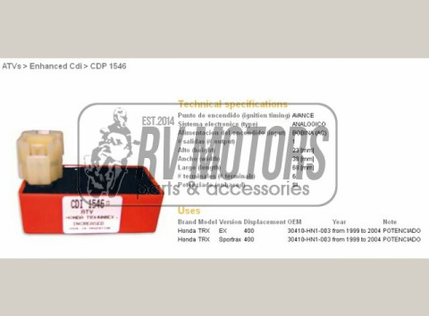 Коммутатор HONDA TRX400EX 99-04, SPORTRAX 99-04 (TUNING) DZE ELEKTRYKA 1546-01