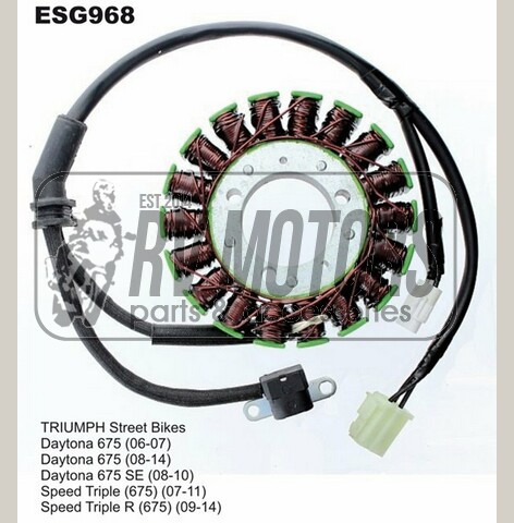 Генератор TRIUMPH Daytona 675 (06-14), Street Triple 675 (07-11), Street Triple R 675 (09-14) ELECTROSPORT ESG968