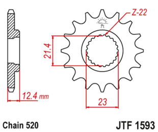Приводная звезда YAMAHA YFM 250 RAPTOR '08-13' JT JTF1593.14
