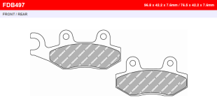 Тормозные колодки FERODO FDB497SG = FDB497SG PLUS