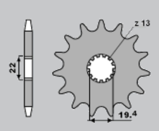 Приводная звезда DERBI 50 FENIX (96-99) PBR 433148F