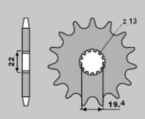 Приводная звезда DERBI 50 FENIX (96-99) PBR 433148F