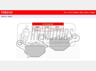 Тормозные колодки FERODO FDB2133AG