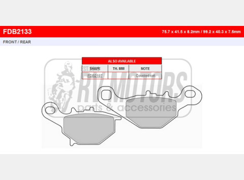 Тормозные колодки FERODO FDB2133AG