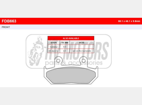 Тормозные колодки FERODO FDB663P