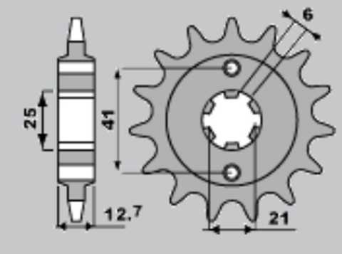 Приводная звезда HONDA CB 550F/K 75-80 PBR 2881718NC