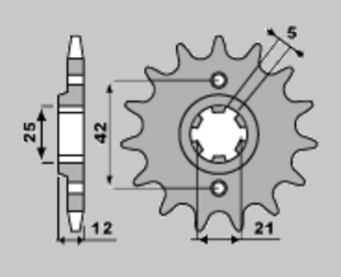 Приводная звезда YAMAHA XJ 600 84-91 CHT 57116K (JTF571.16)