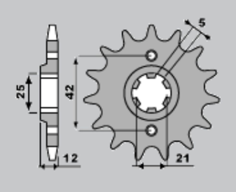 Приводная звезда YAMAHA XJ 600 84-91 CHT 57116K (JTF571.16)