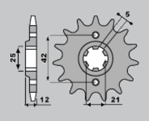 Приводная звезда YAMAHA XJ 600 84-91 CHT 57116K (JTF571.16)