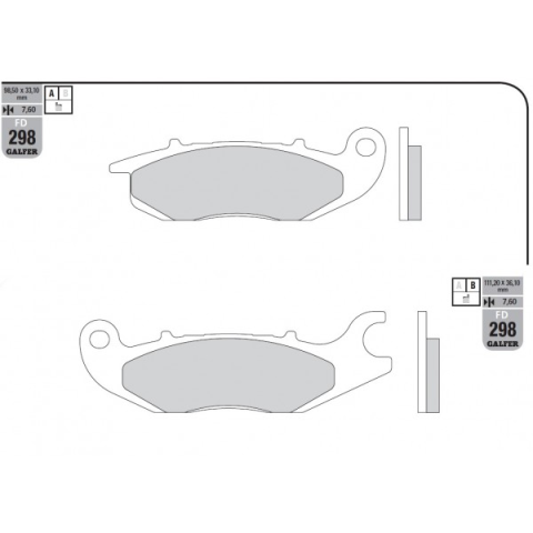 Тормозные колодки GALFER FD298G1651 (FA375)